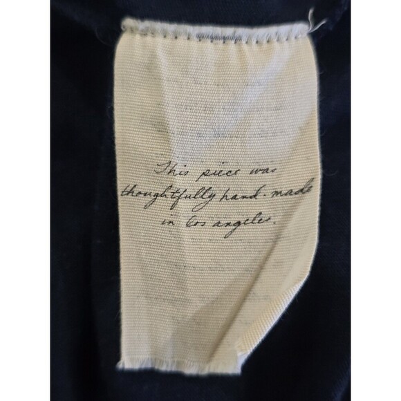 Raquel Allegra Big Sweep Midi Dress Womens Size XS Navy Blue Tank A Line Pockets - Picture 9 of 11